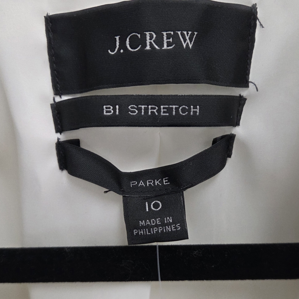 J. Crew Parke Bi Stretch Blazer Ivory White Blazer Size 10 New! - Picture 3 of 7